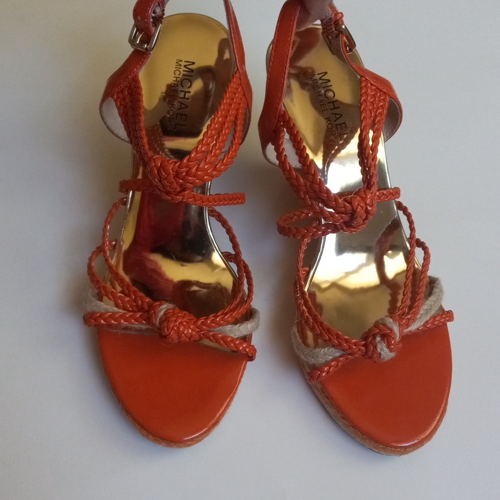 MICHAEL KORS BRAIDED STRAPPY WEDGE ESPRADILLA